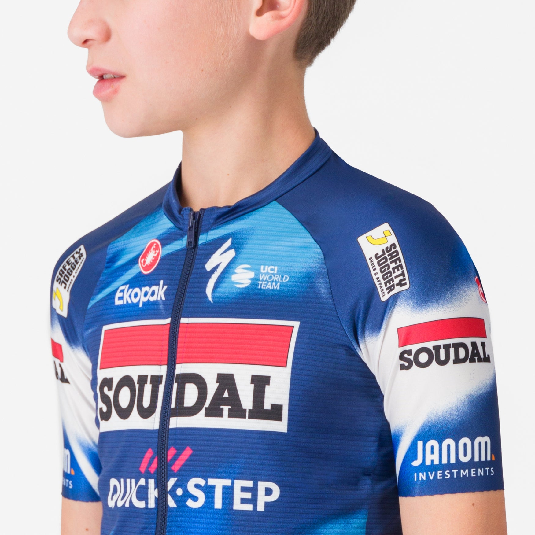 Soudal Quick-Step 2025 Aero kid fietsshirt korte mouwen kinderen