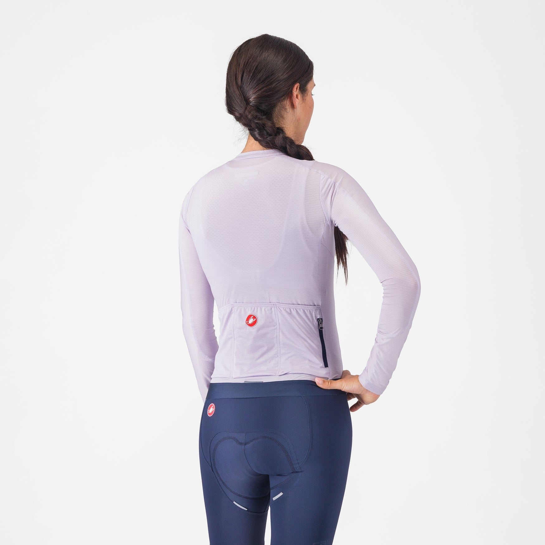 Espresso fietsshirt lange mouwen dames