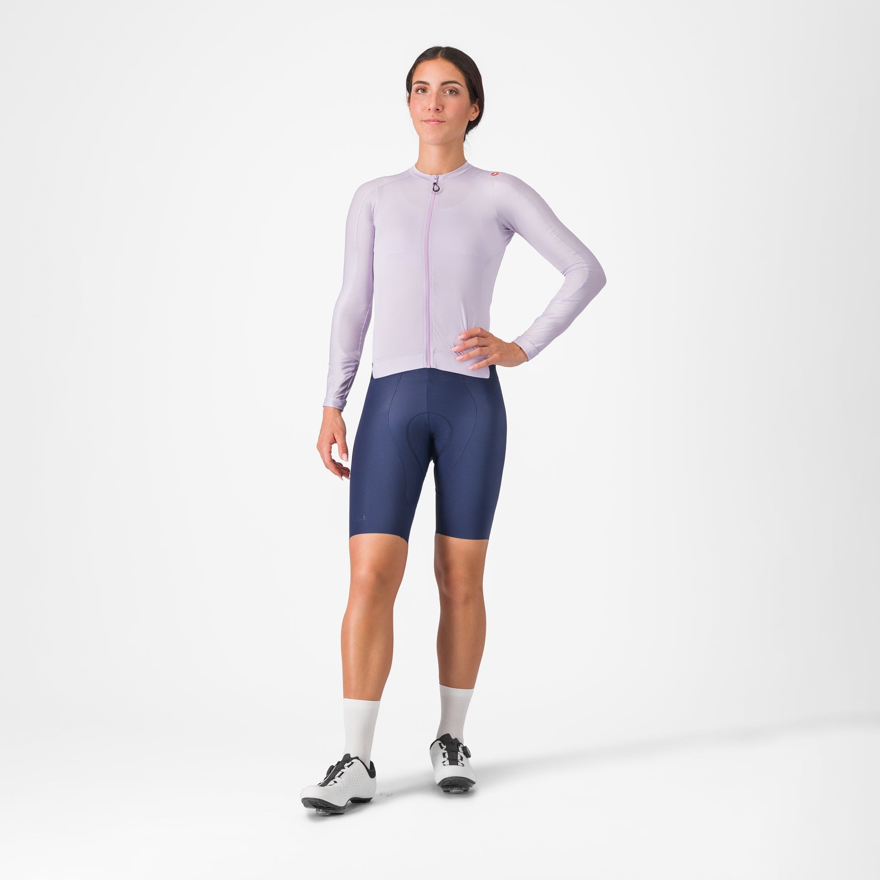 Espresso fietsshirt lange mouwen dames